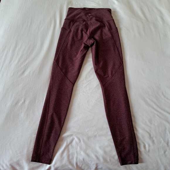 Athleta women's size xxs maroon full length leggings euc - Picture 2 of 5